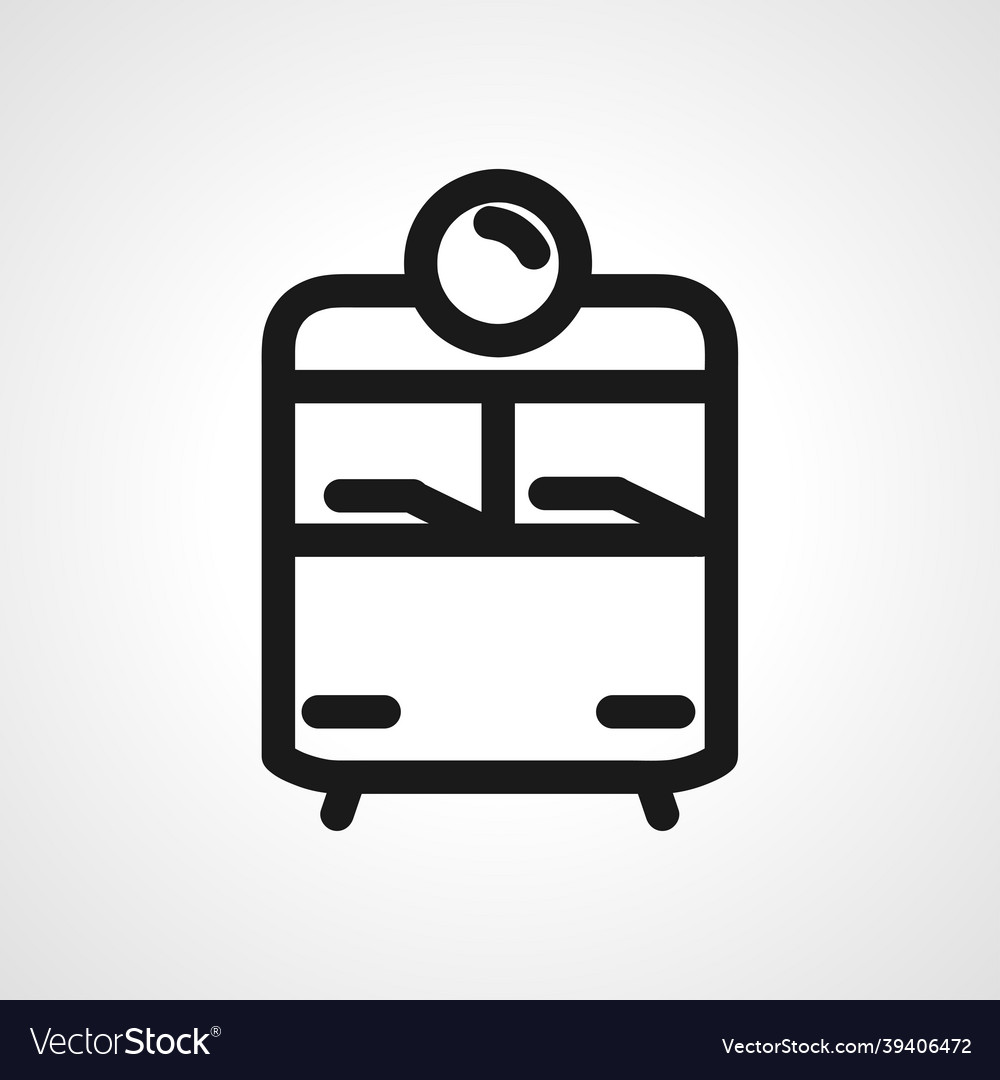 Train line icon linear outline