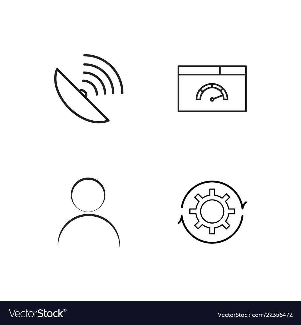 Web simple outlined icons set vector image Web simple outlined icons set