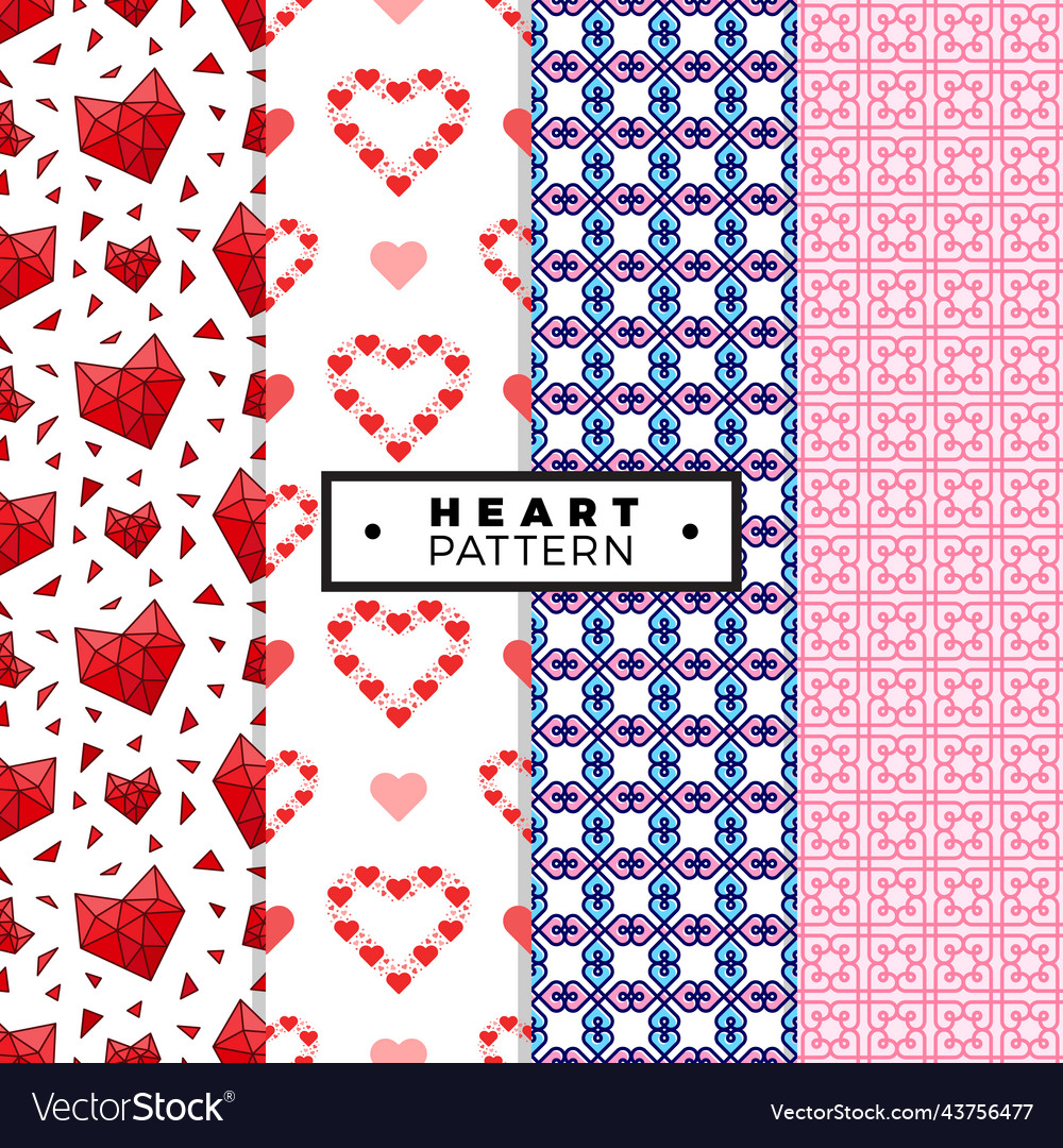 A seamless pattern featuring repeating hearts Vector Image A seamless pattern featuring repeating hearts