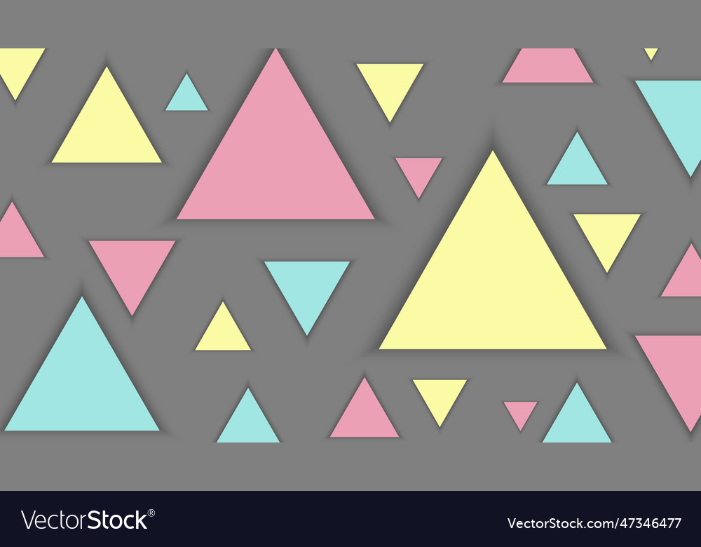 Abstract random triangle size pattern pastel vector image Abstract random triangle size pattern pastel