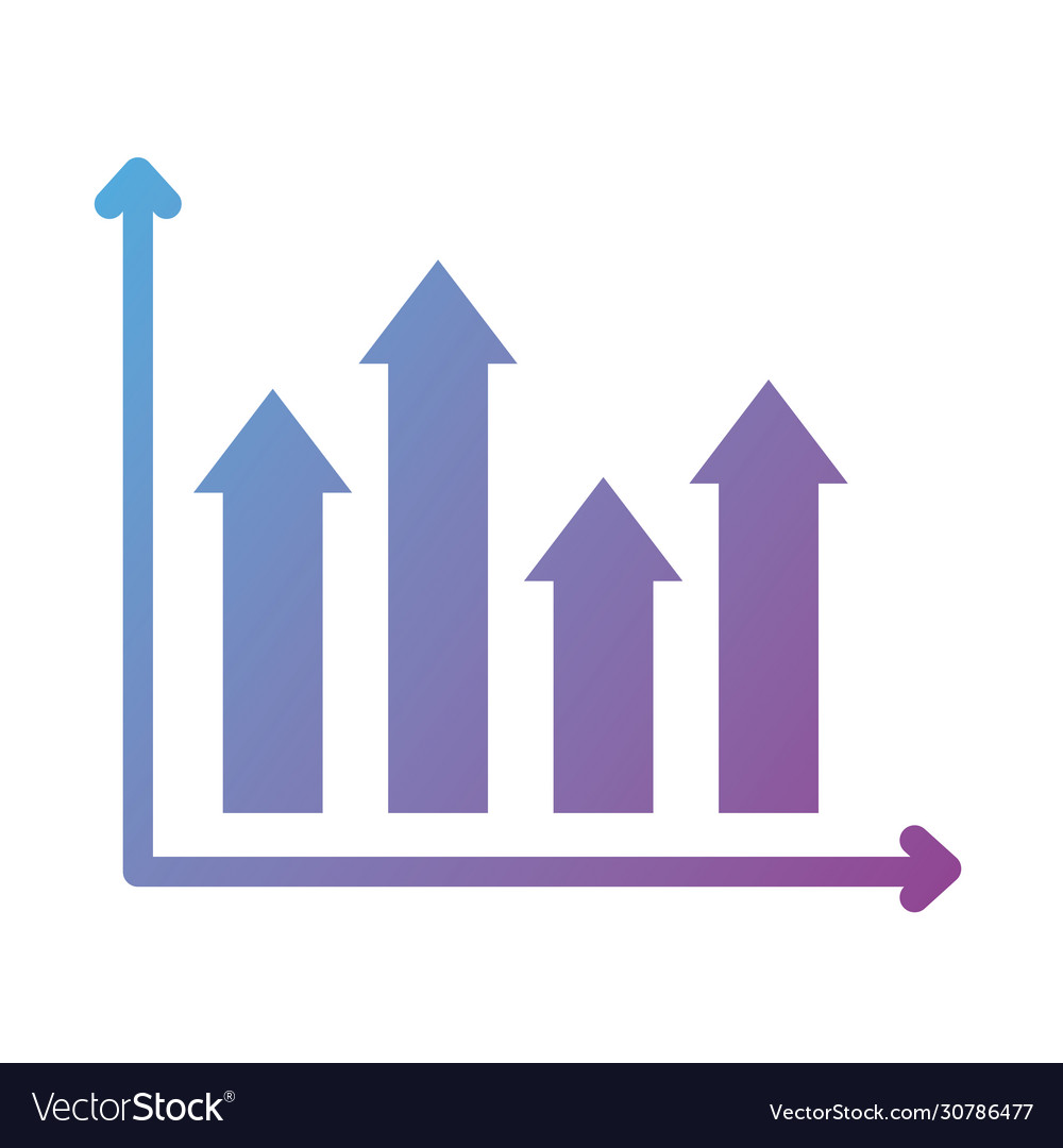 Arrows statistics silhouette style icon