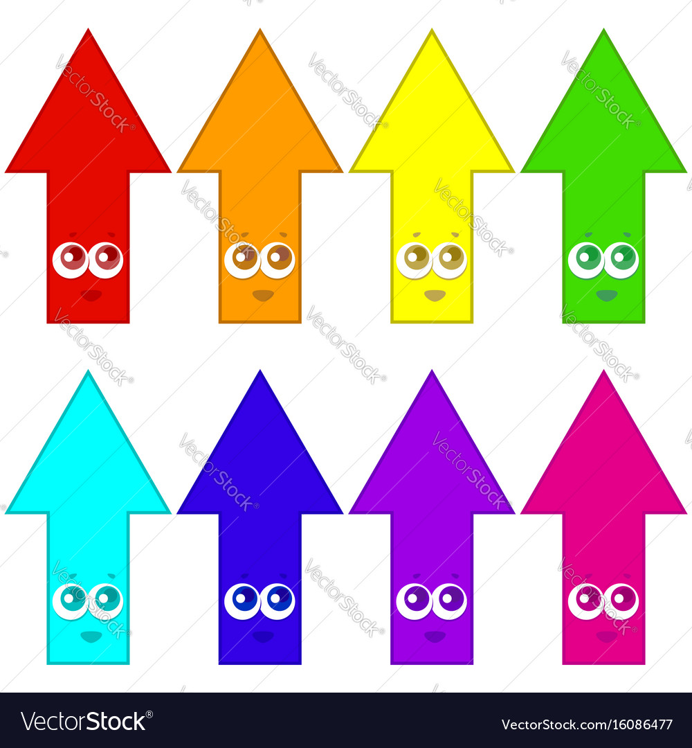 Cartoon Pfeile verschiedener Farben