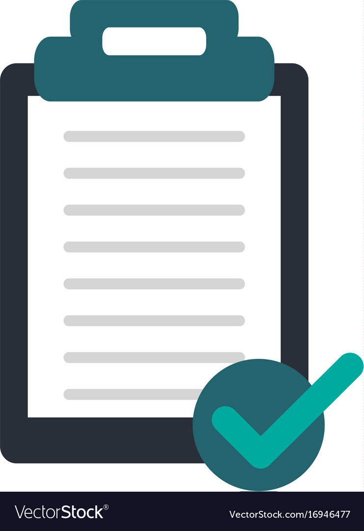 Clipboard with paper icon image