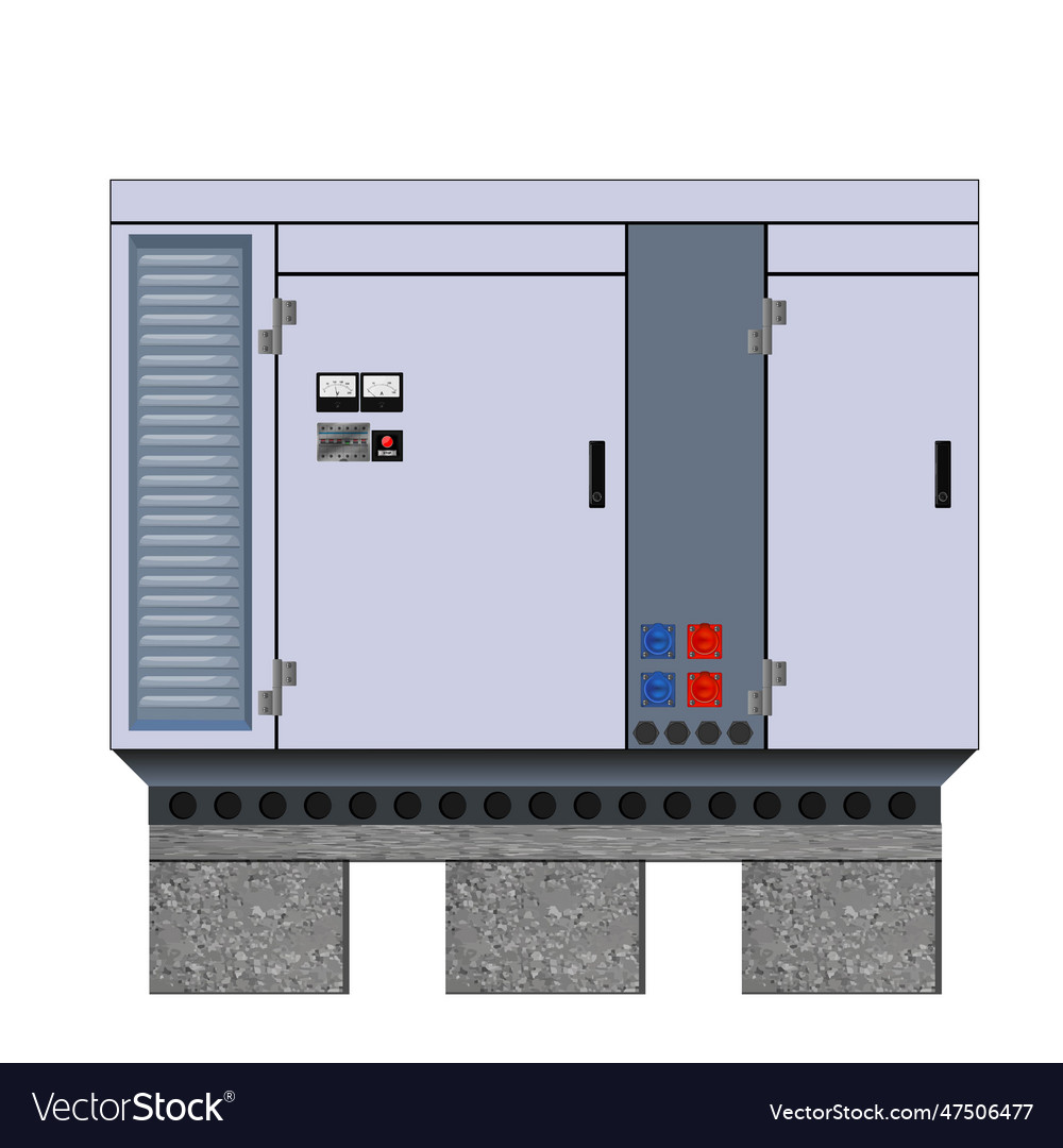 Diesel generator set graphics vector image Diesel generator set graphics