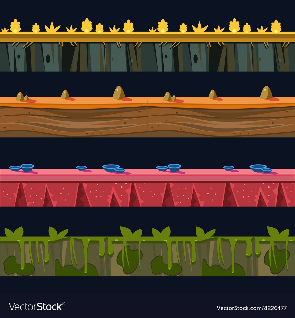 Different environments platformer level floor