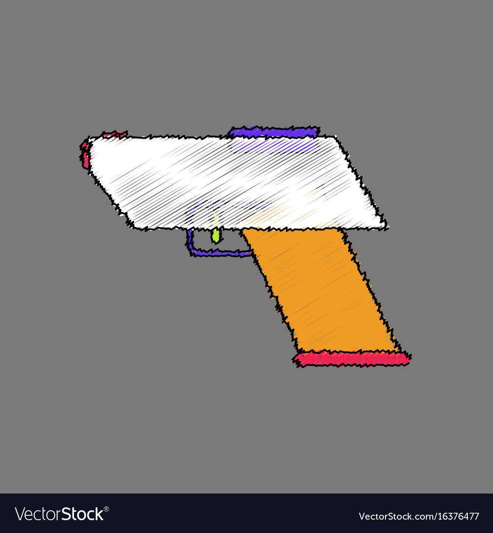 Flat shading style icon electric gun