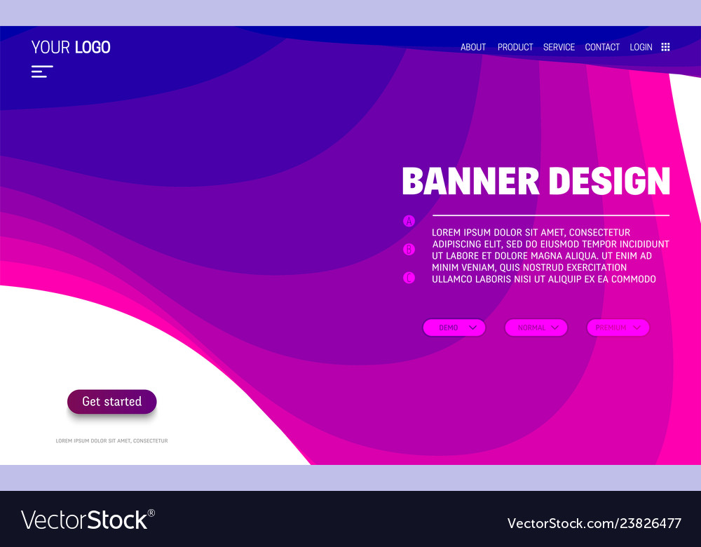 Fluid colorful shapes website template trendy Vector Image