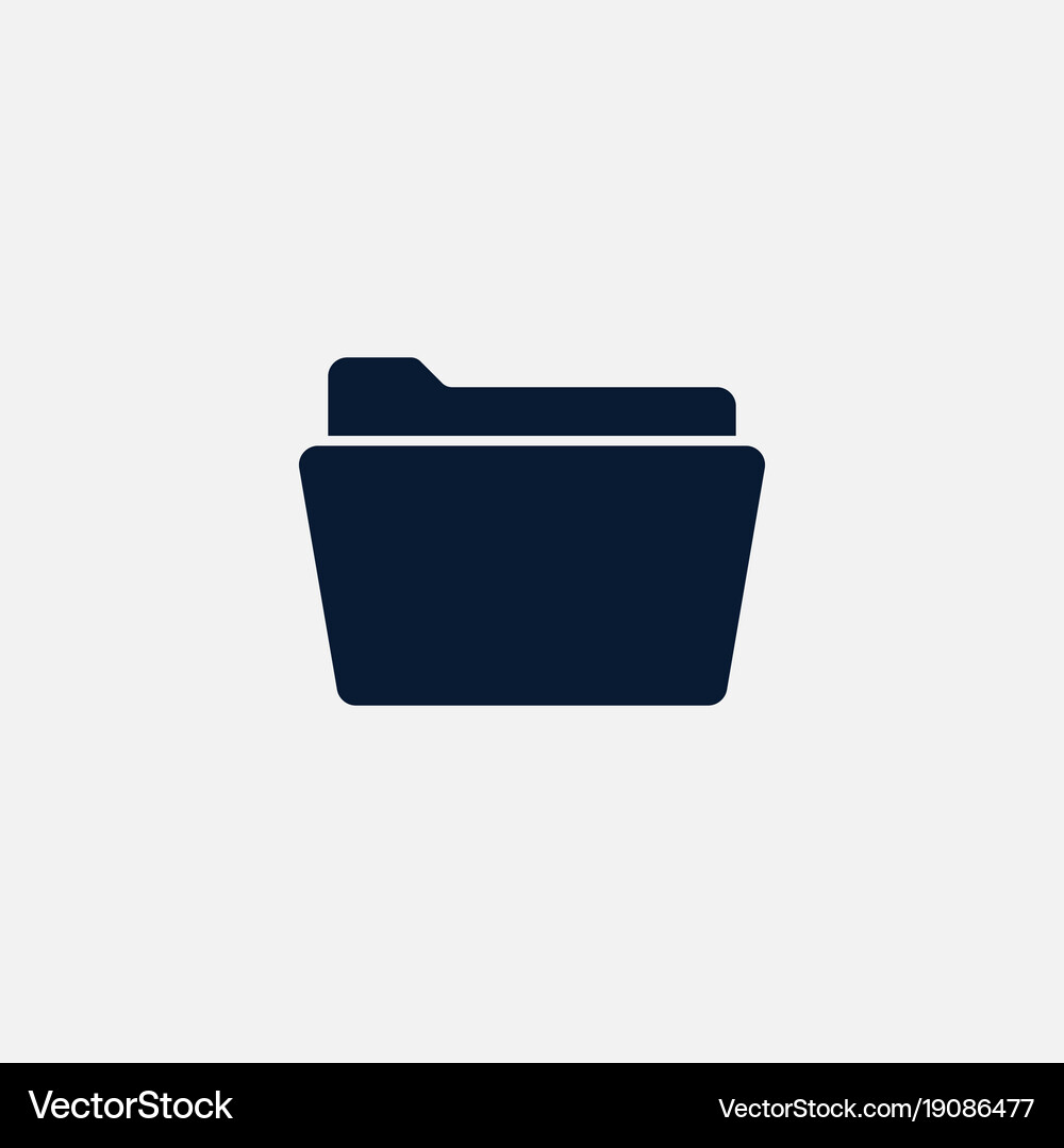 Folder icon simple Royalty Free Vector Image - VectorStock