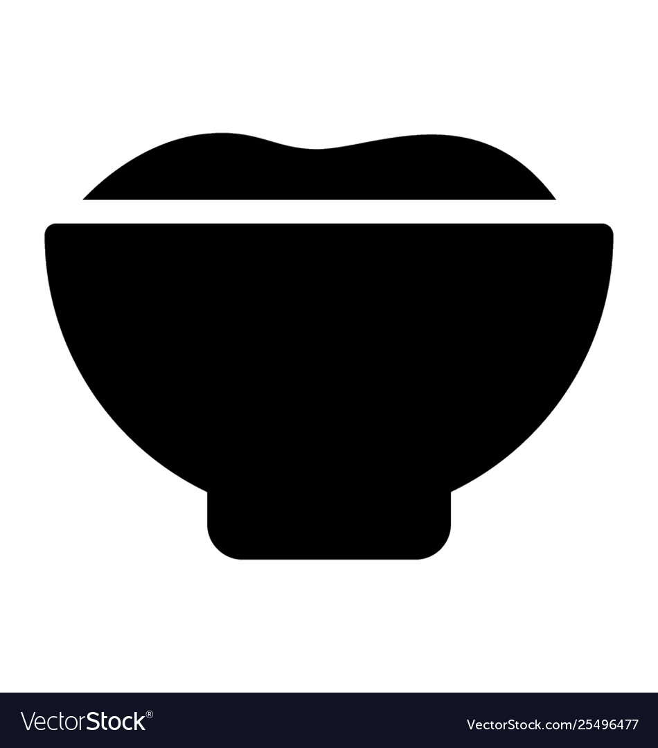 Food bowl Royalty Free Vector Image - VectorStock