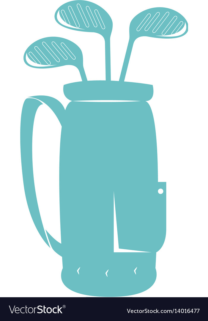 Golf clubs bag isolated icon Royalty Free Vector Image