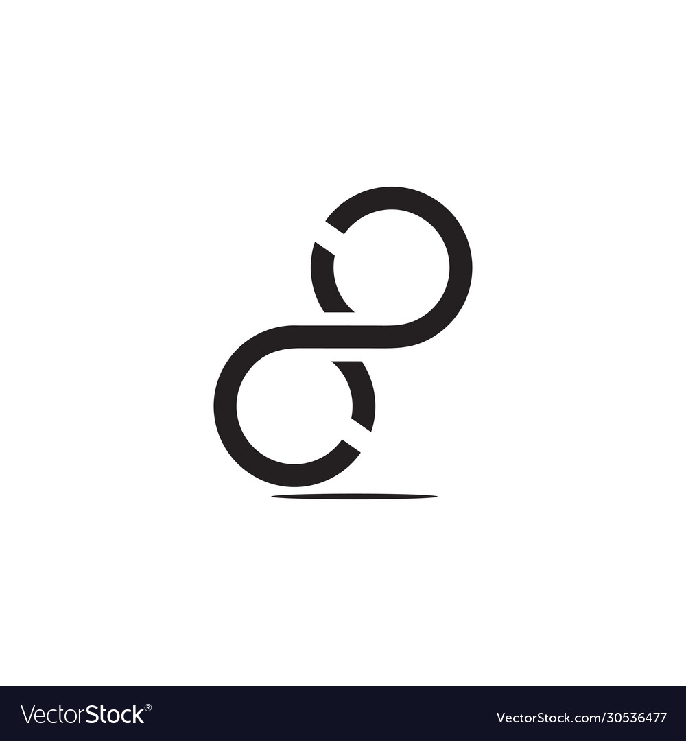 Infinity loop line simple shadow motion design Vector Image