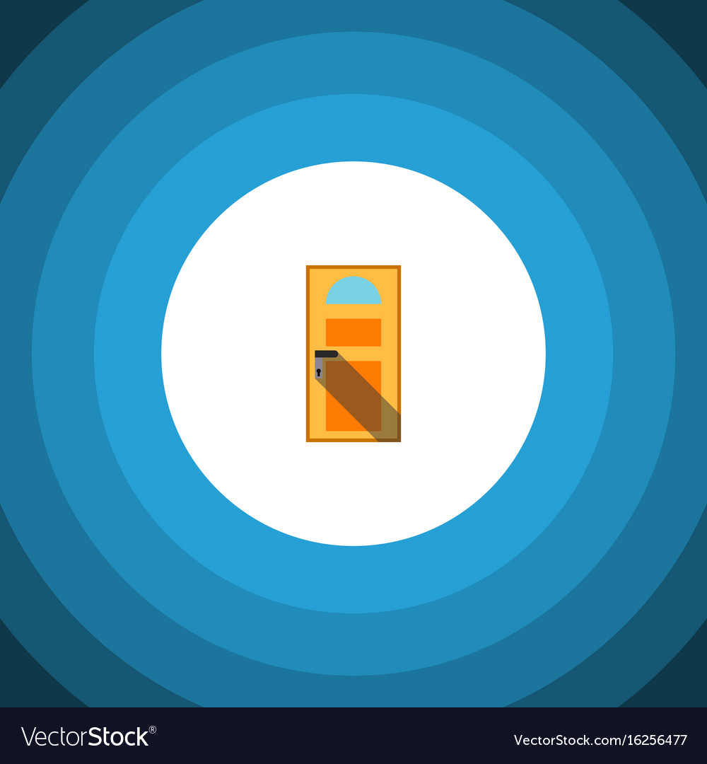 Isolated entry flat icon exit element can