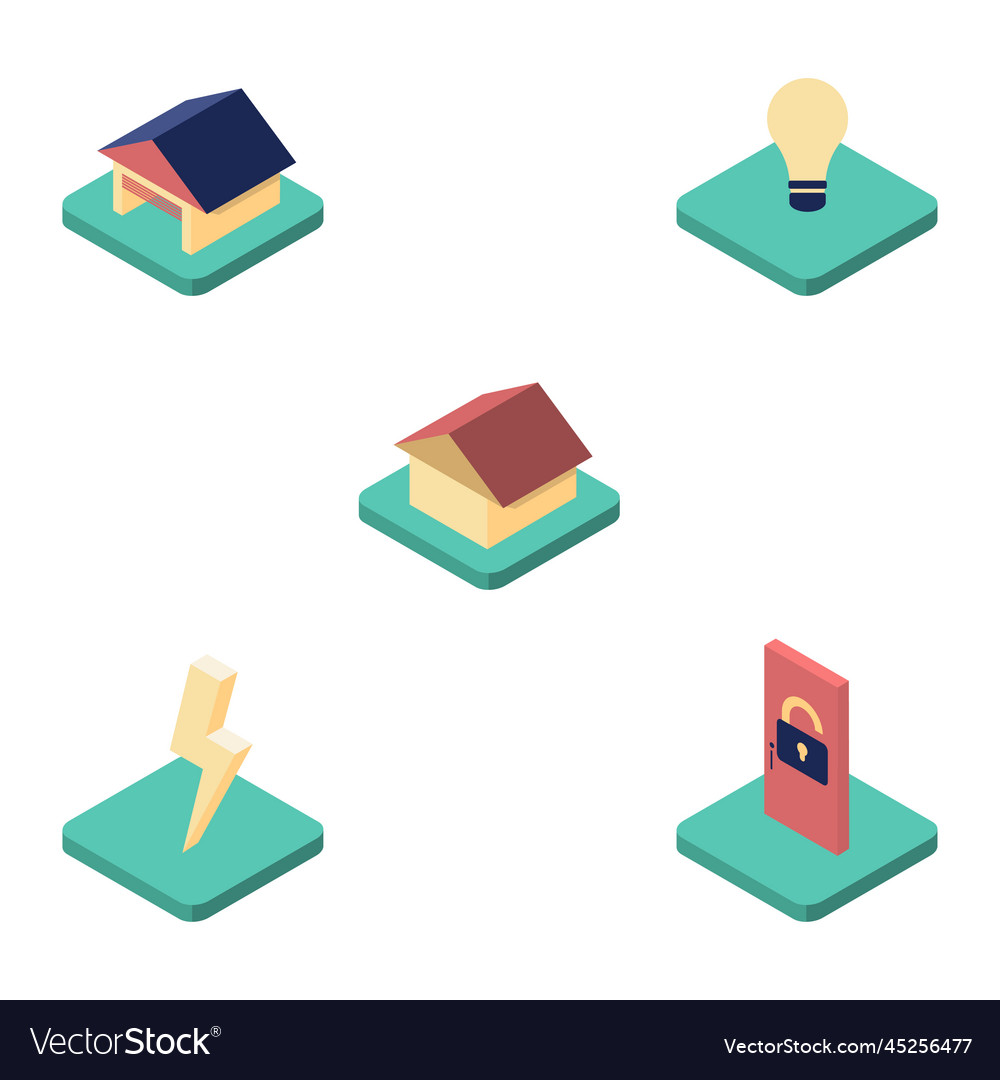 Isometric icons Royalty Free Vector Image - VectorStock