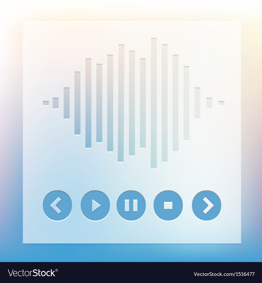 Media player buttons and equalizer