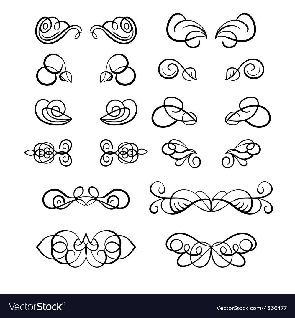 Set of ribbons and design elements