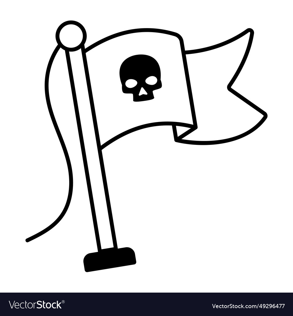 Skull flag Royalty Free Vector Image VectorStock