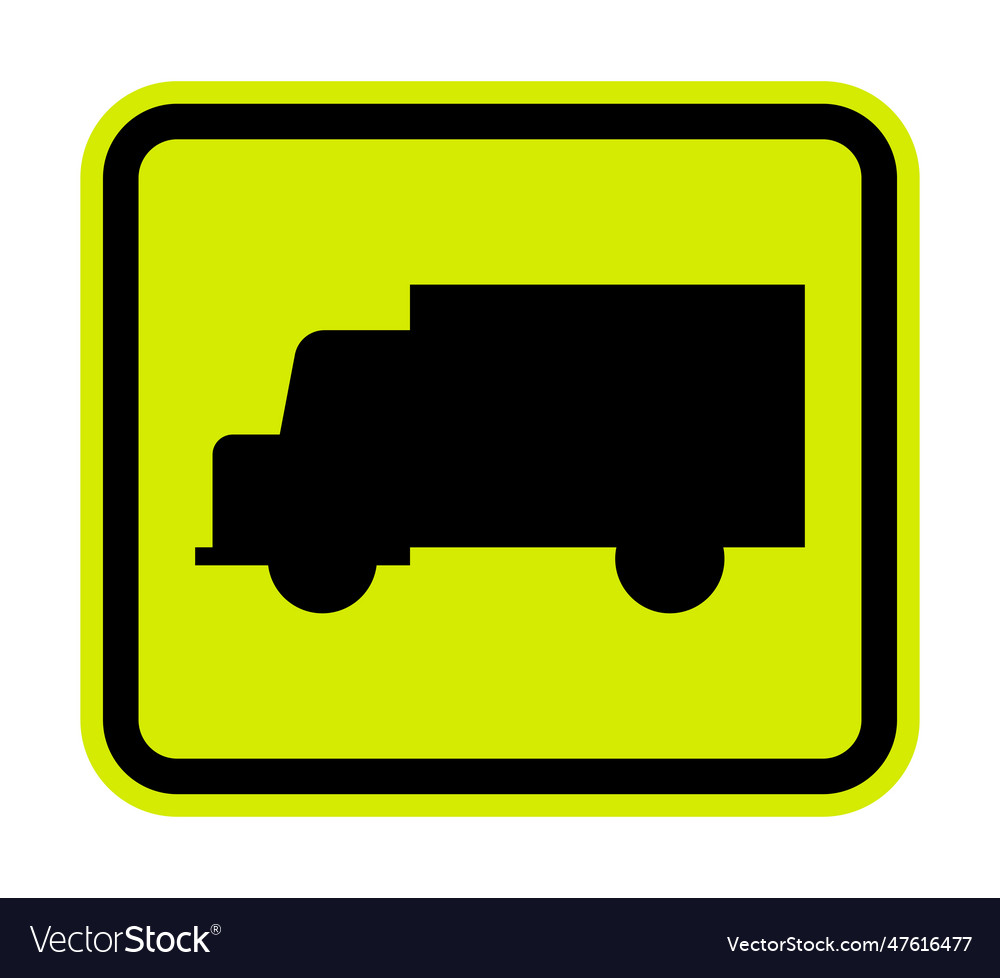 LKW-Übergangszeichen auf weißem Hintergrund vector image LKW-Übergangszeichen auf weißem Hintergrund