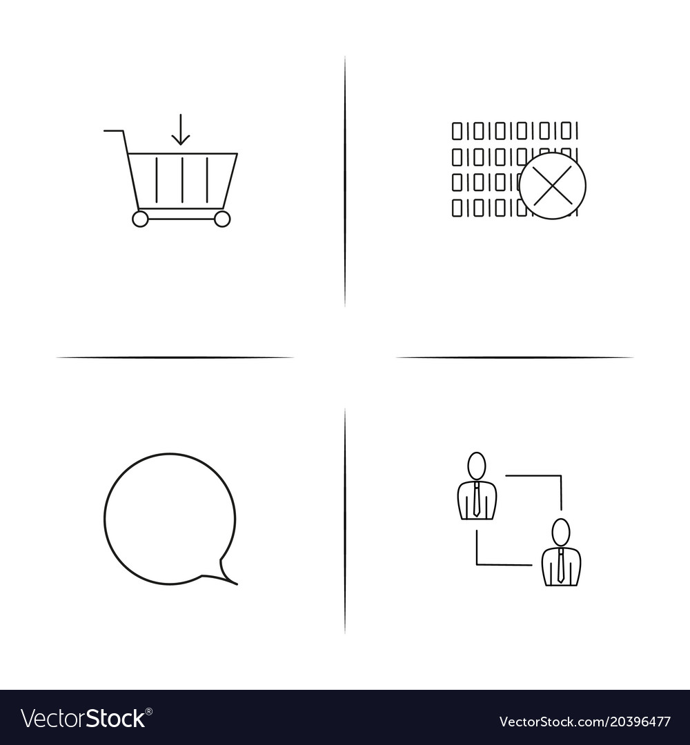 Web and text simple linear icon setsimple outline