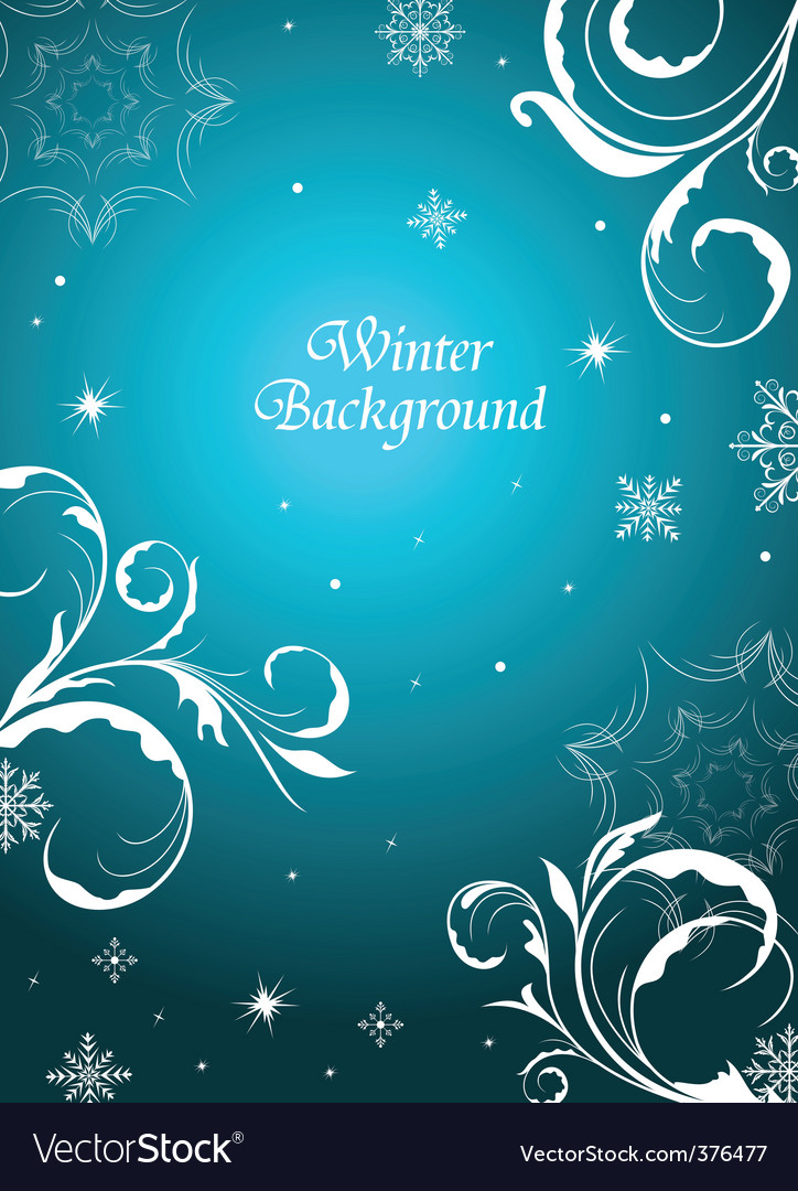 Winter floral background