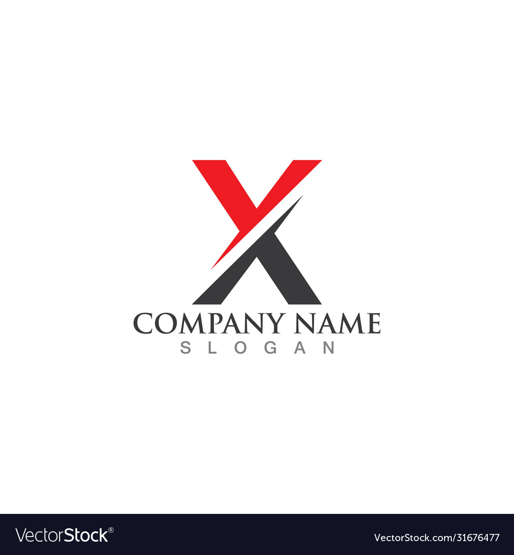 X letter logo template icon Royalty Free Vector Image