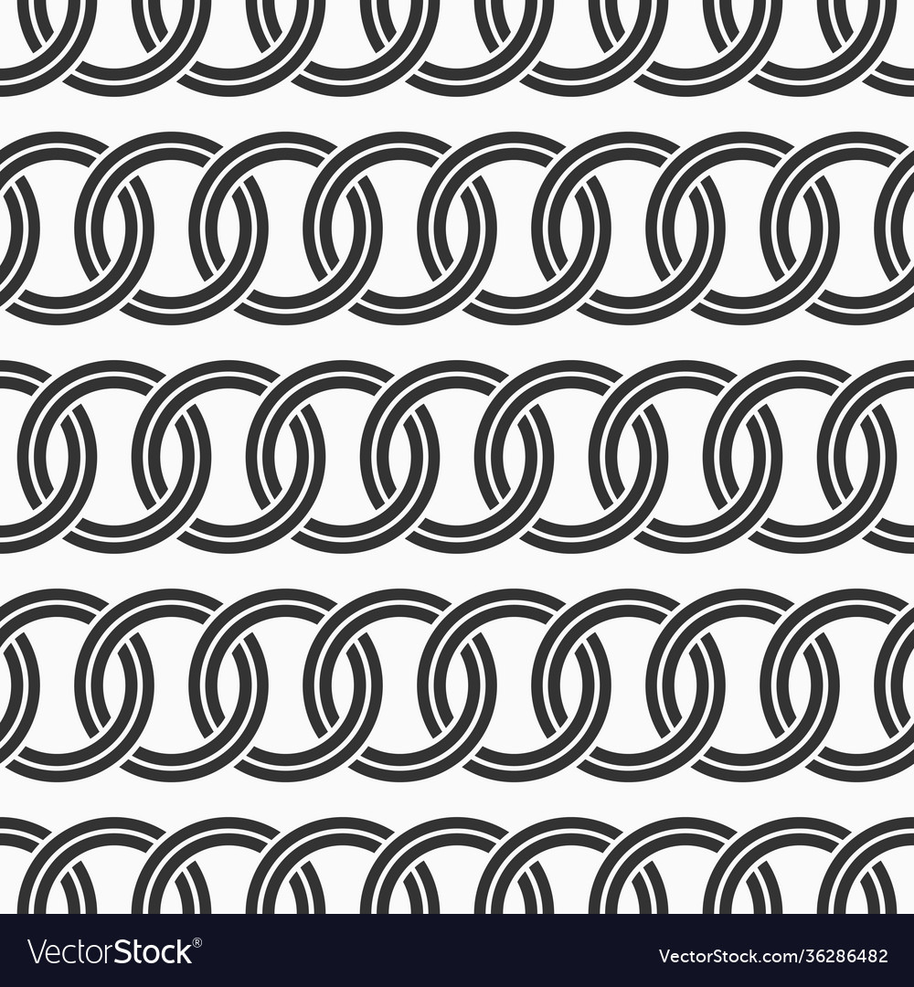 Abstract seamless circles chain pattern