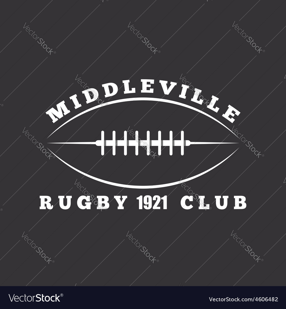 American football or rugby ball club logo template