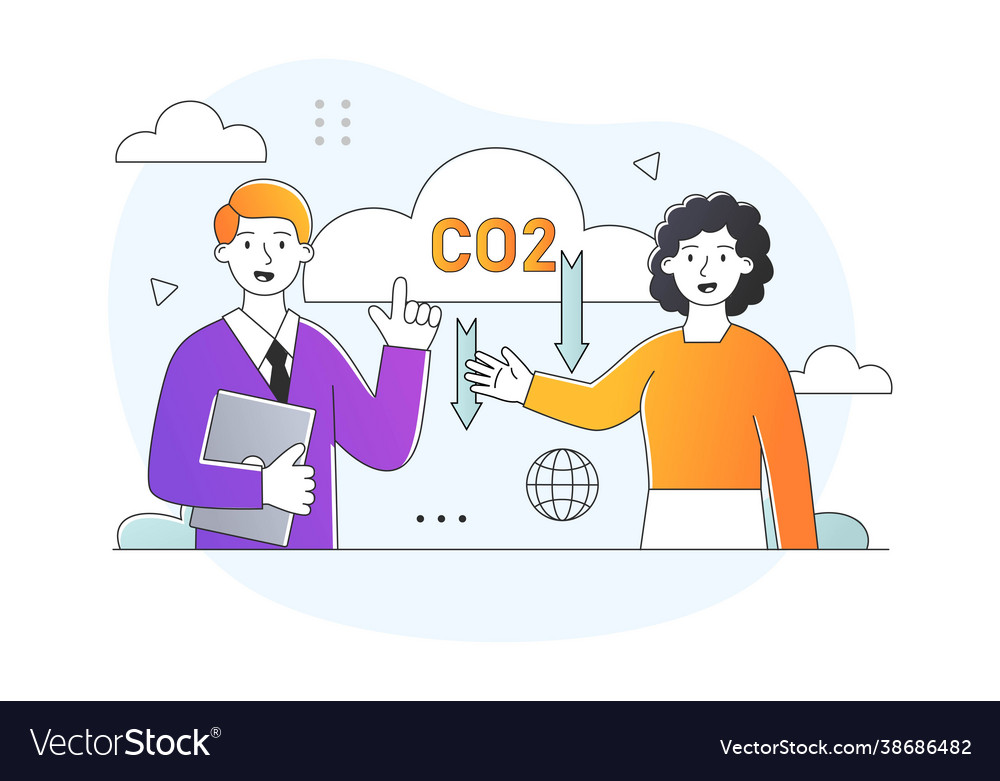 Konzept der Oxidemissionen vector image Konzept der Oxidemissionen