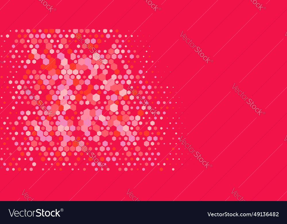 Geometric multi size hexagon with color