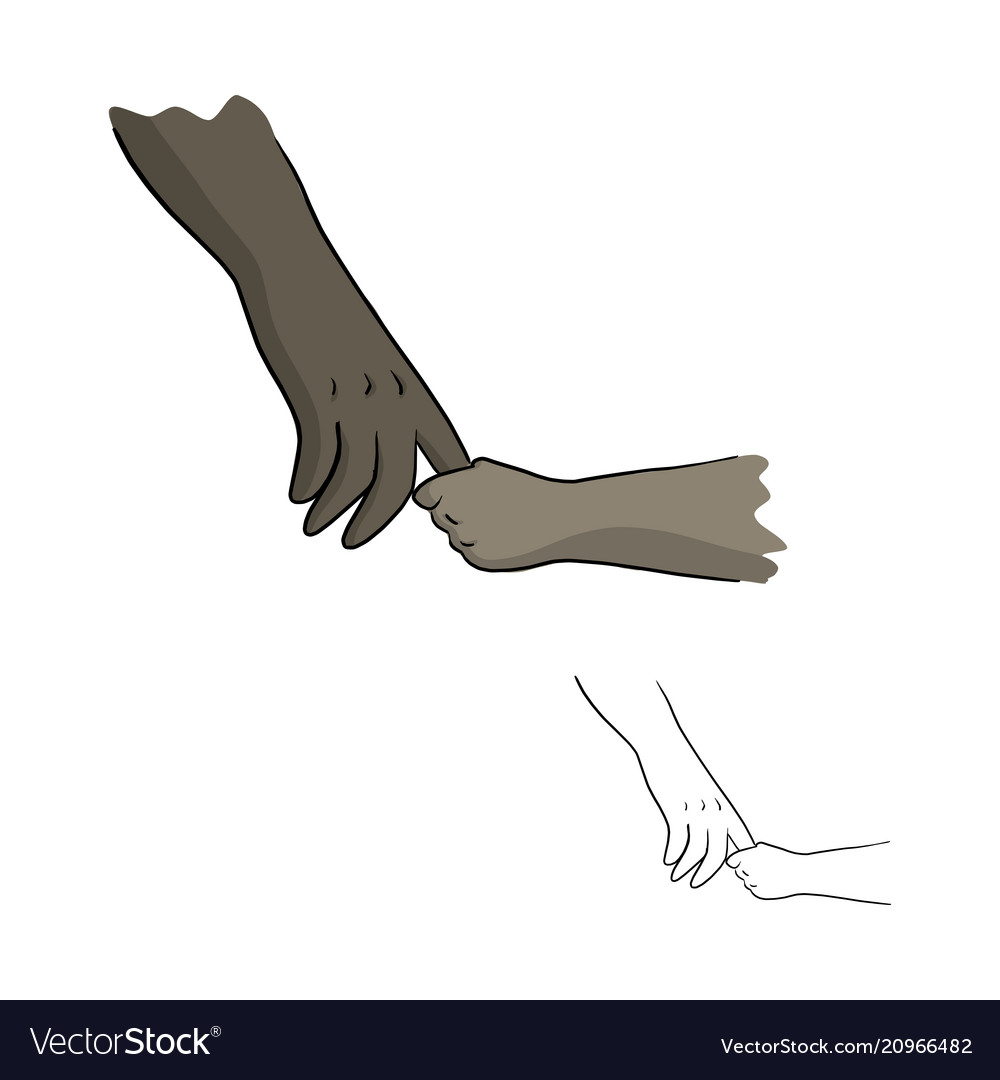 Hand of african american person holding a child