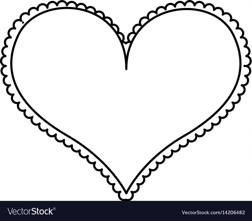 Heart love frame icon Royalty Free Vector Image