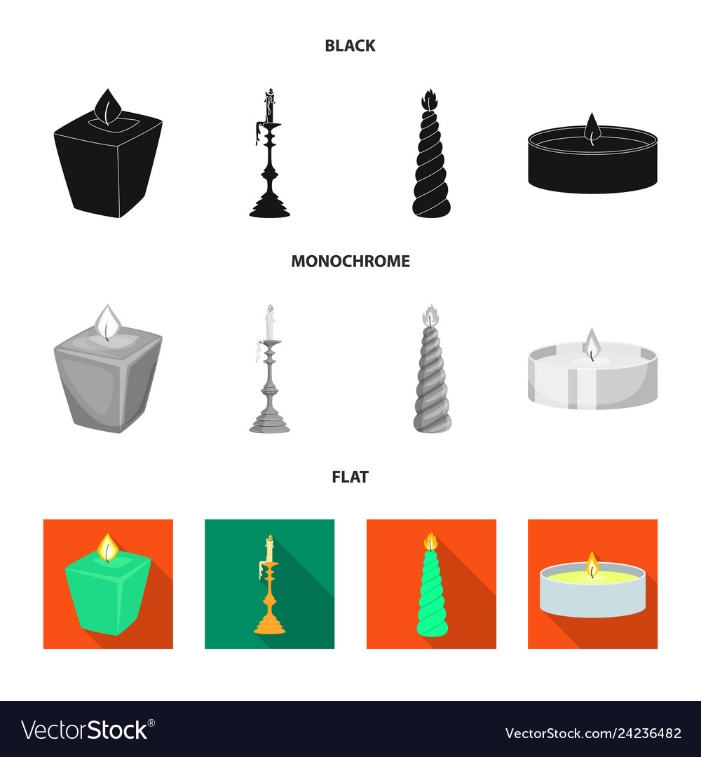 Isolated object of relaxation and flame sign set Vector Image Isolated object of relaxation and flame sign set
