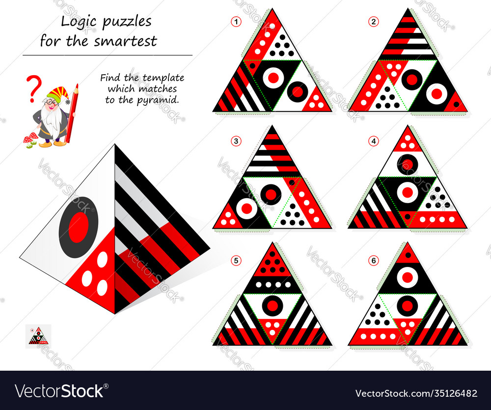 Logic puzzle game for smartest need to find Vector Image Logic puzzle game for smartest need to find