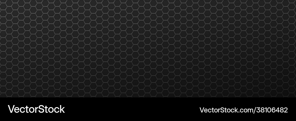 Metal hexagonal black pattern background Vector Image