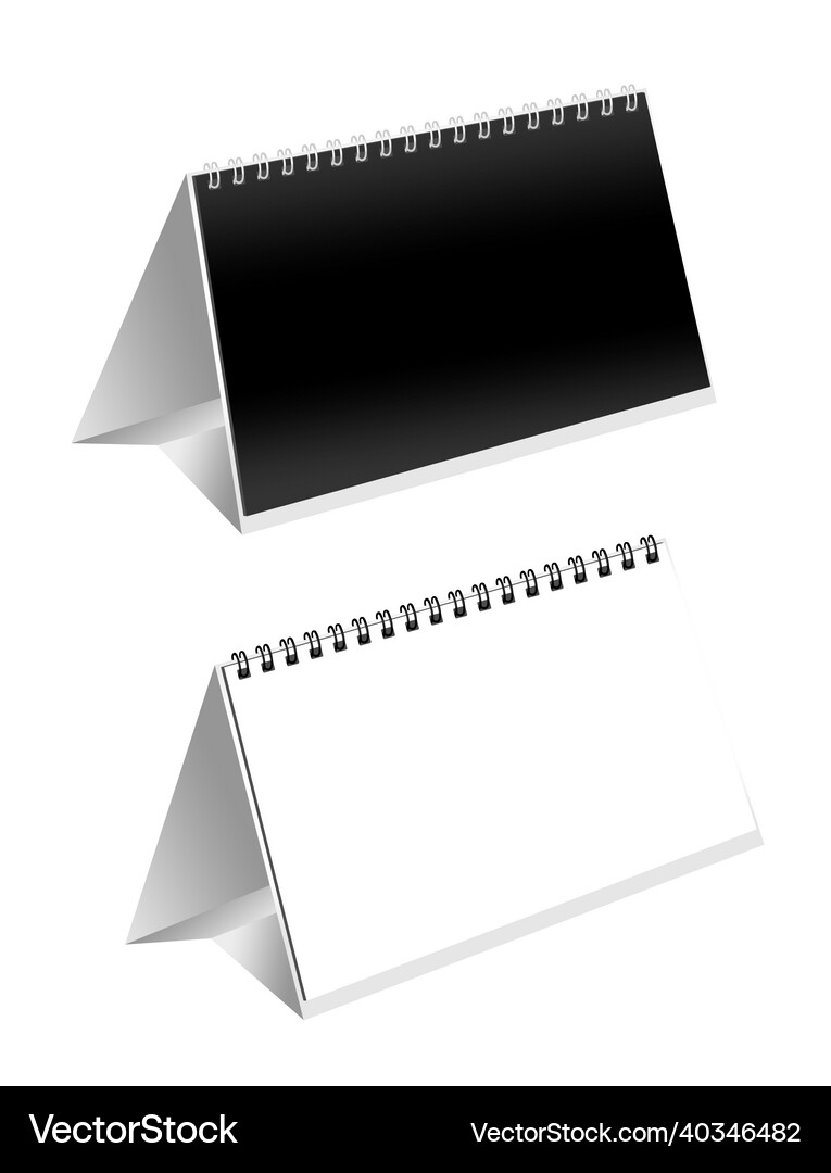 Mockup desktop calendar on a spring isolated Vector Image