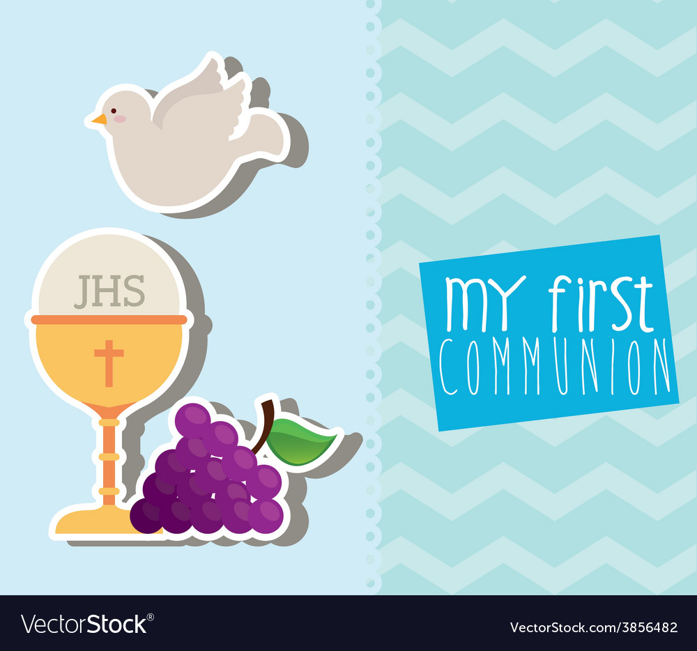 My first communion Royalty Free Vector Image - VectorStock