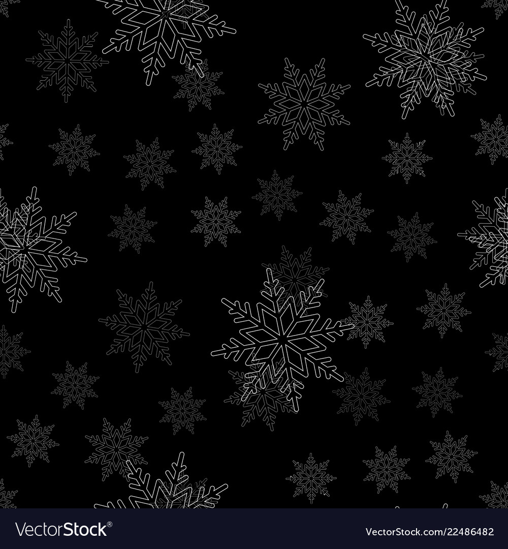 Seamless pattern with falling snow vector image Seamless pattern with falling snow