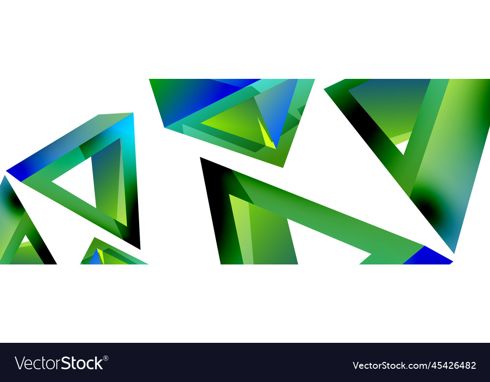 Triangle abstract background 3d basic Vector Image Triangle abstract background 3d basic