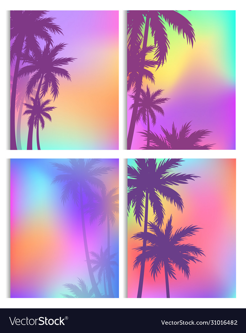 Tropical background with coconut palm tree vector image Tropical background with coconut palm tree