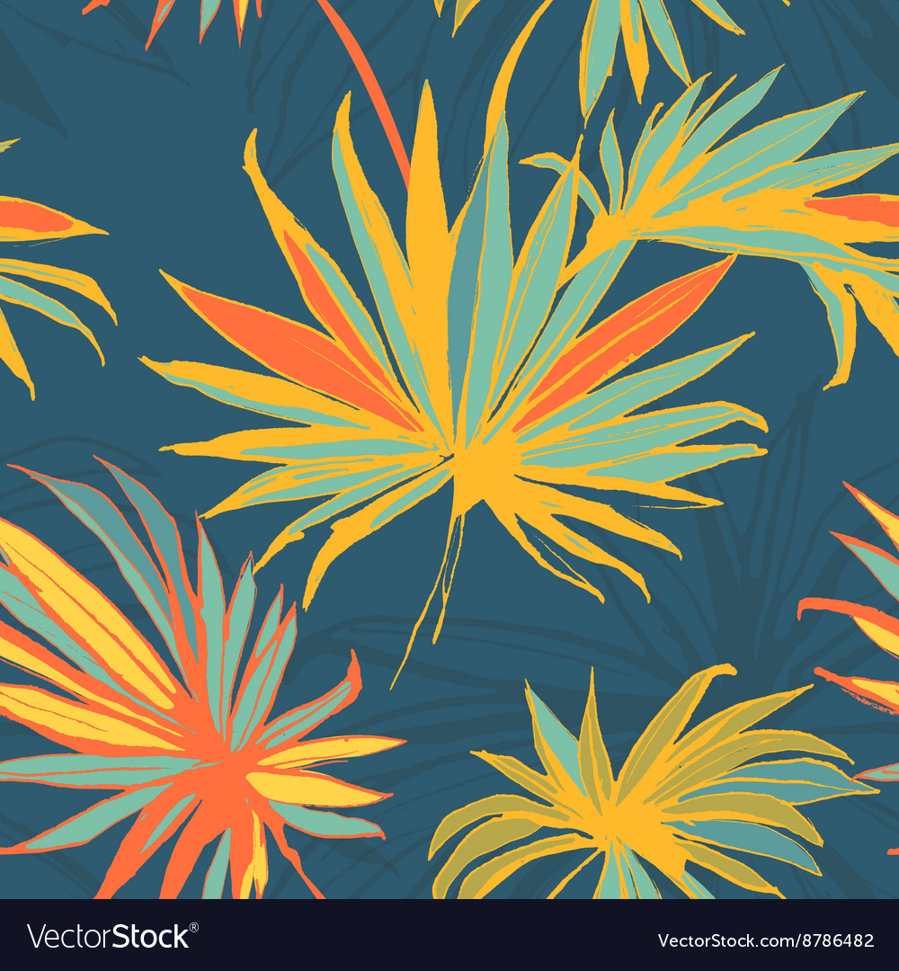 Tropical Palm Leaf Pattern