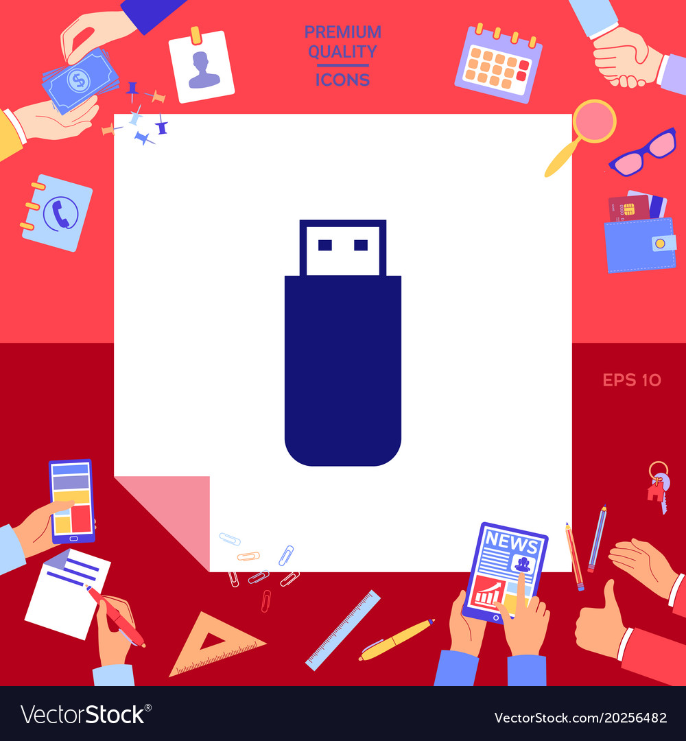 Usb flash memory drive icon