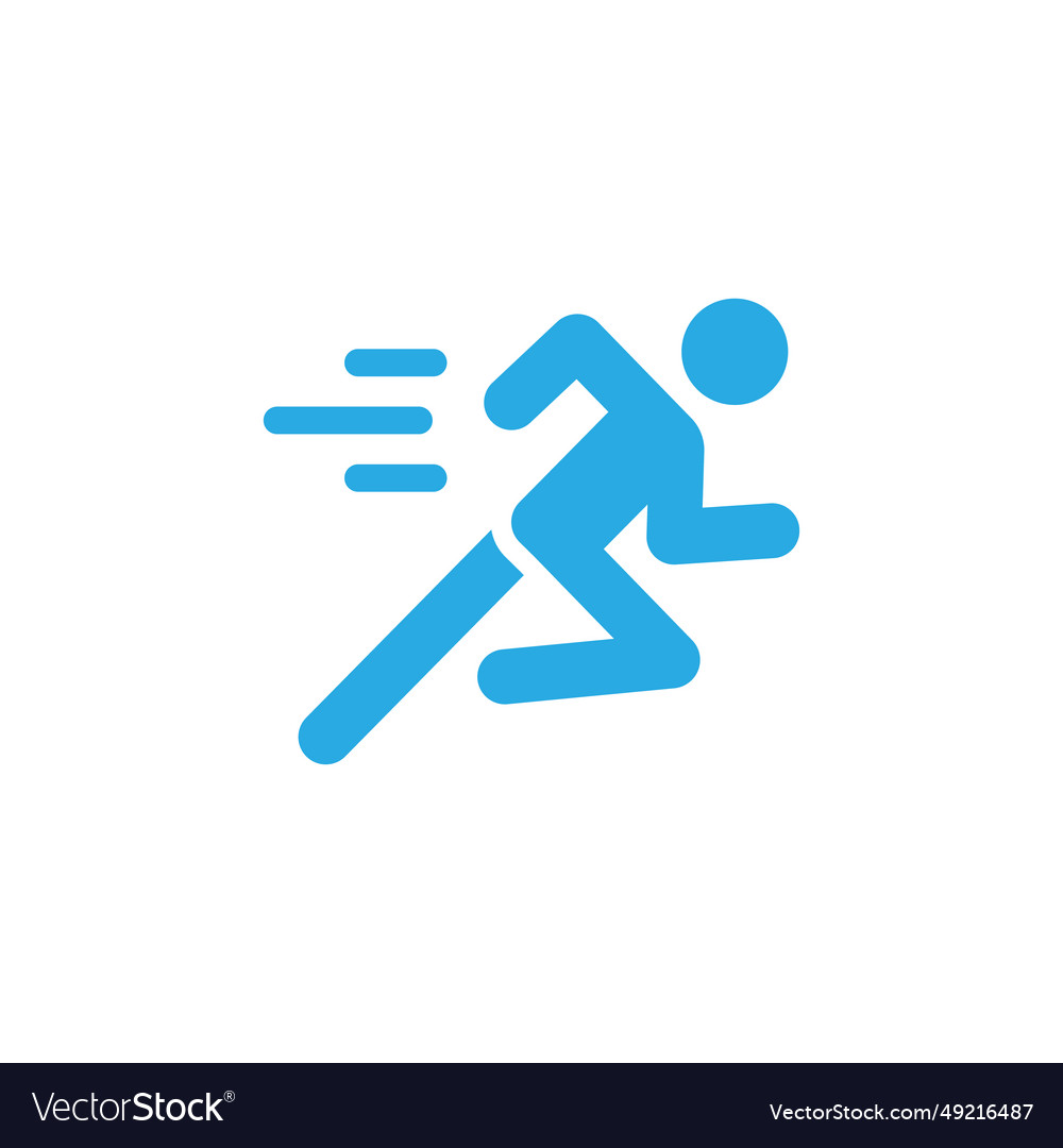 Eps10 man fast run icon or logo rush Royalty Free Vector