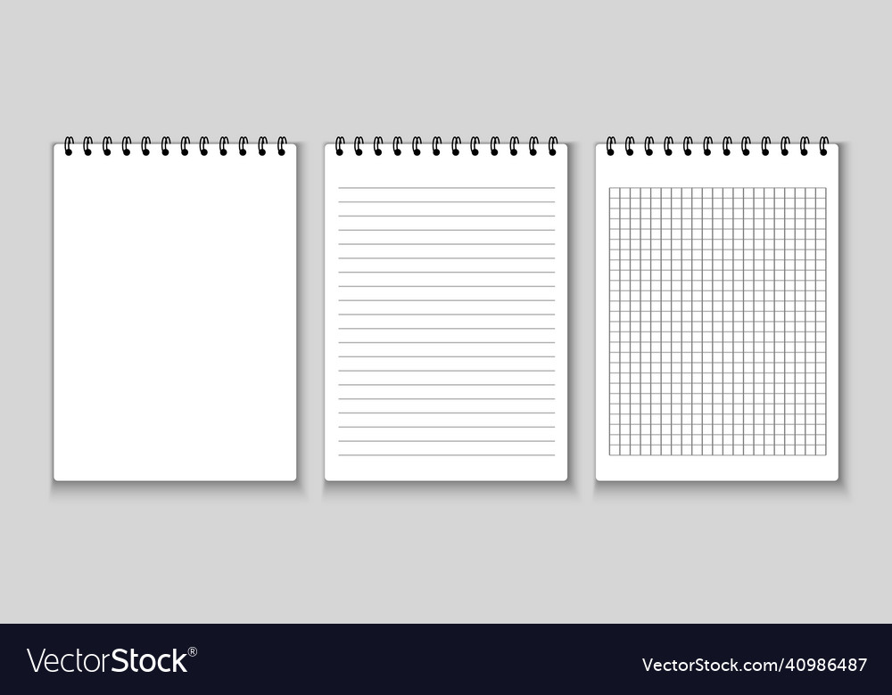 Isolated Blank Notebook Mockup
