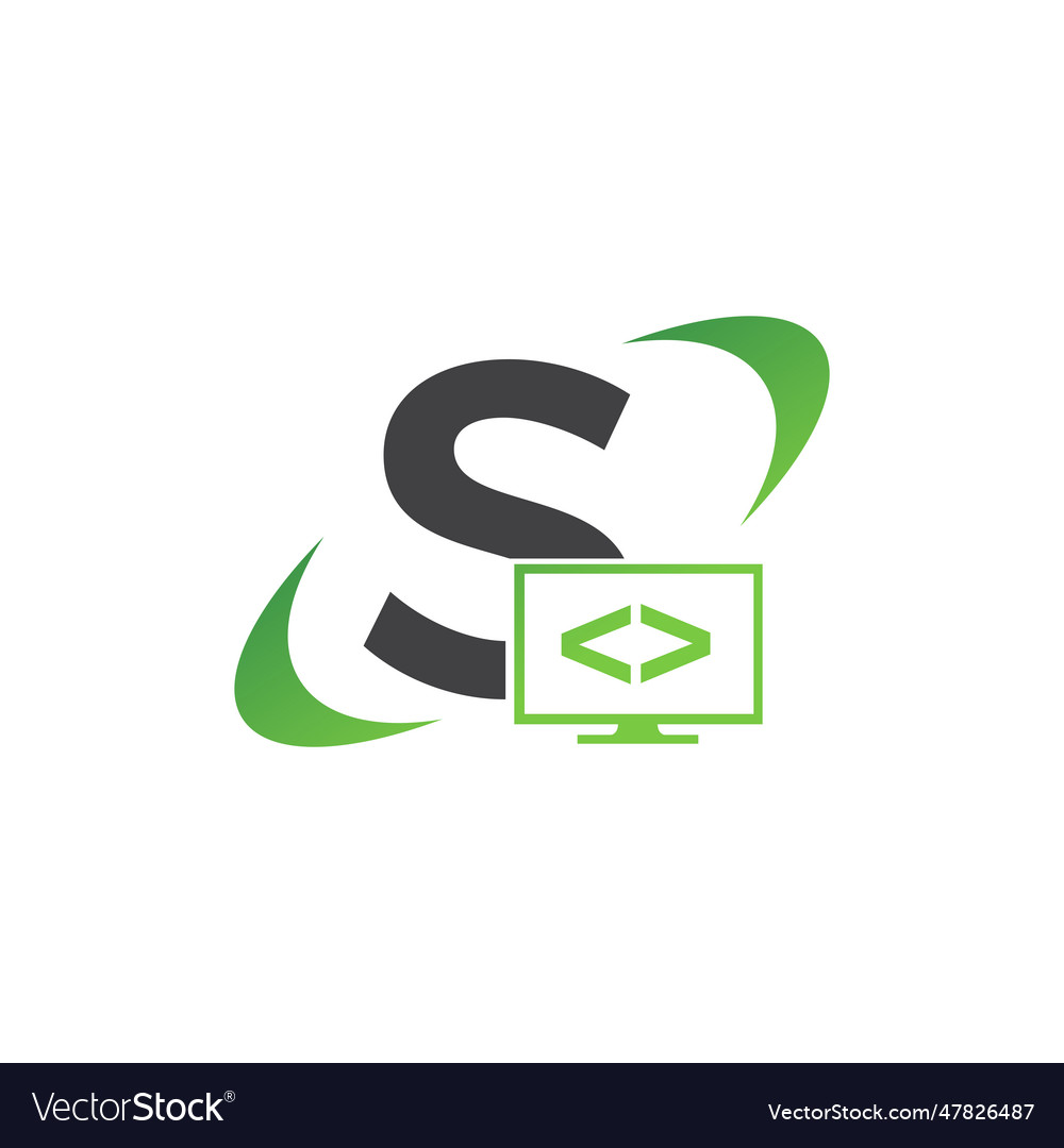 Programming code and technology logo template