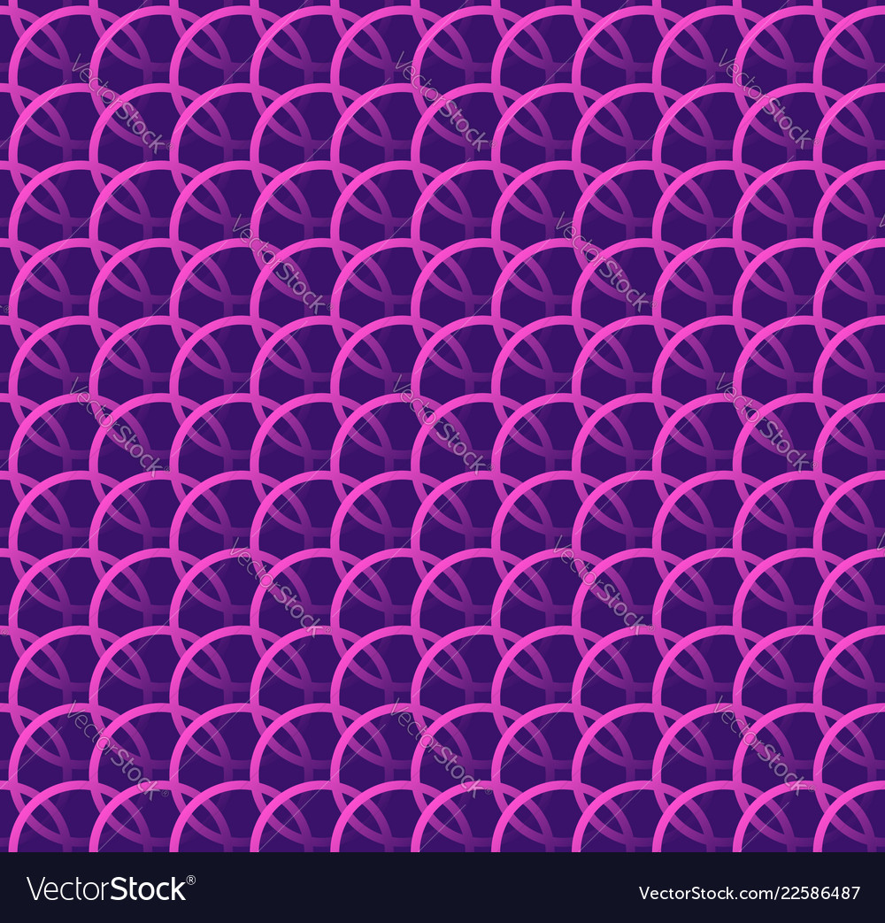 Repeatable pattern w interlocking circles rings vector image Repeatable pattern w interlocking circles rings