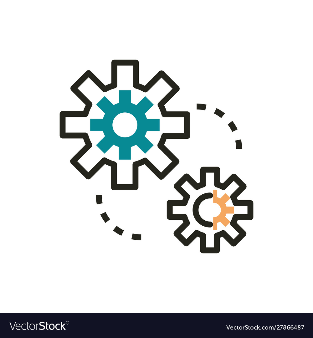 Settings web development icon line and fill