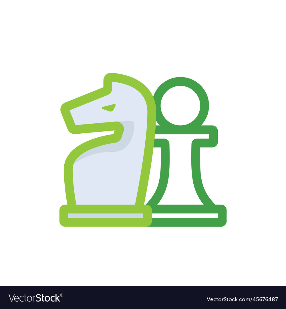 Strategy business management icon with green