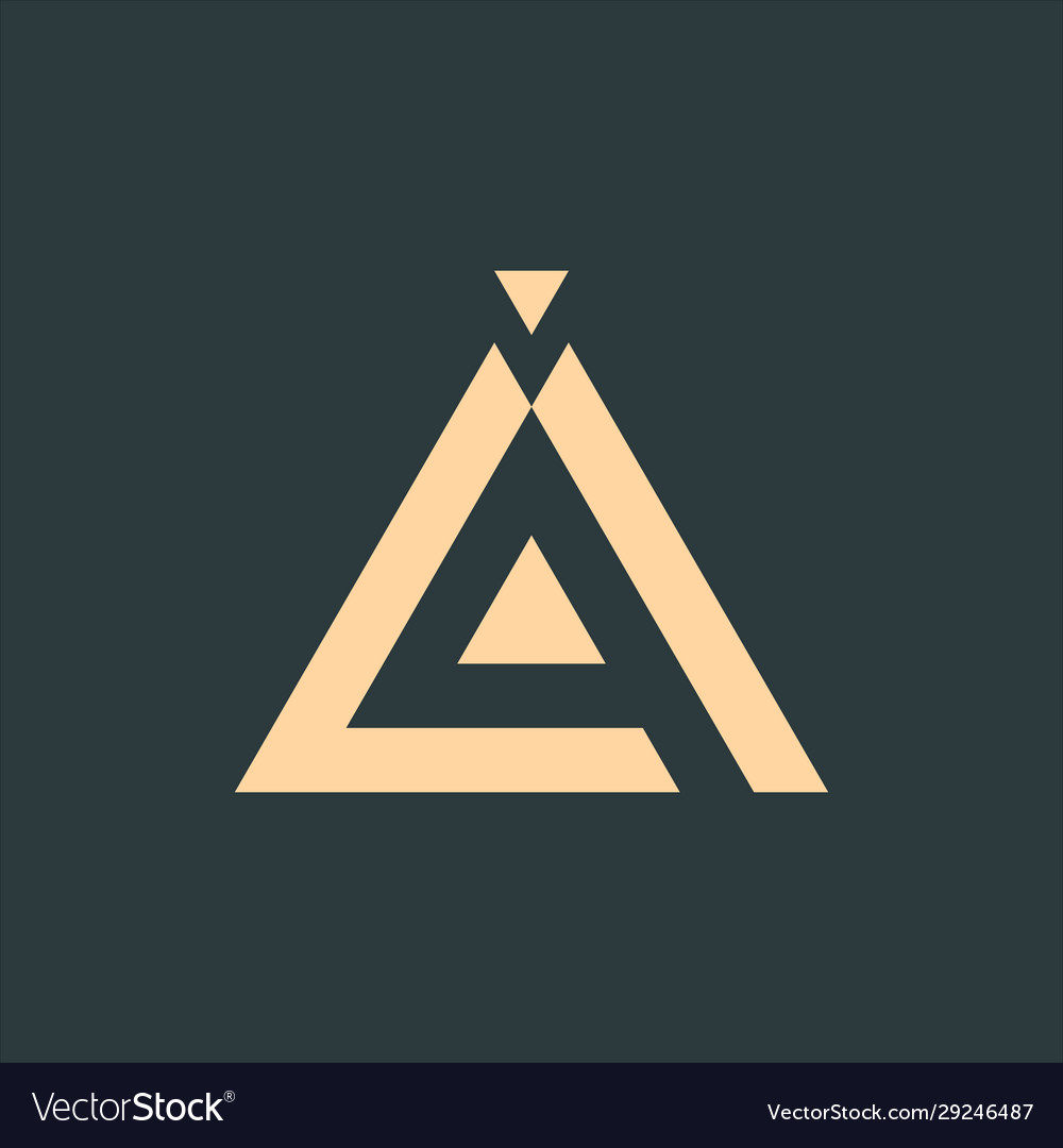 Triangle minimal geometry logo element technology Vector Image