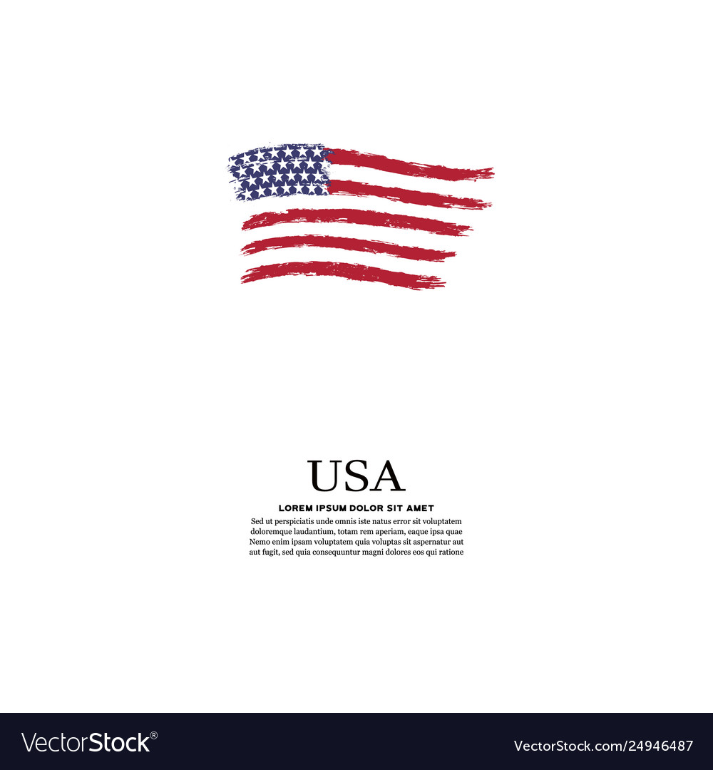 USA Grunge Flag - Watercolor