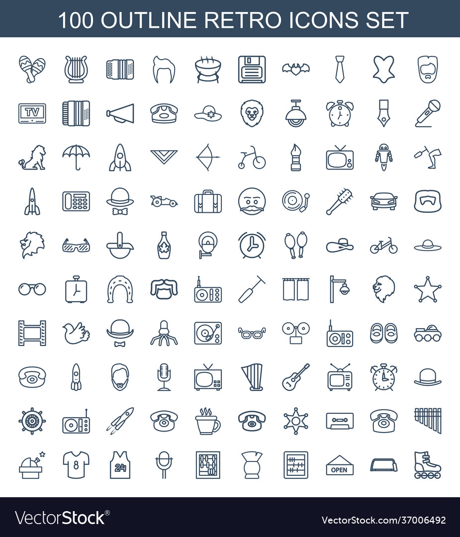 100 retro icons