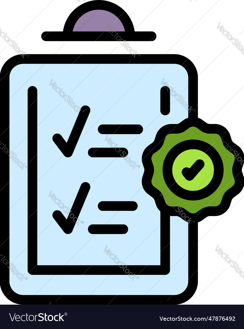 Checklist icon flat Royalty Free Vector Image - VectorStock